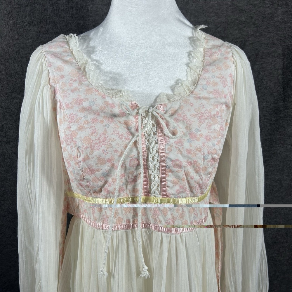 Gunne Sax by Jessica 1970s Prairie Boho Dress Peasant Fairy Festival Size 9/11??